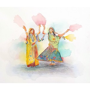 Imtiaz Ali, 14 x 17 Inch, Watercolor On Paper,  Figurative Painting, AC-IMA-033